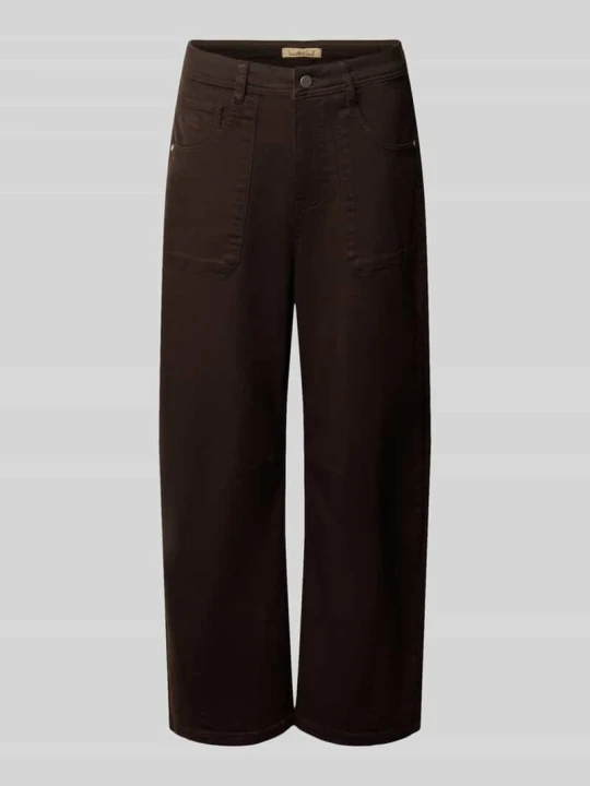 Zdjęcie produktu Jeansy o kroju barrel fit z wpuszczanymi kieszeniami Smith & Soul Ciemnobrązowy
