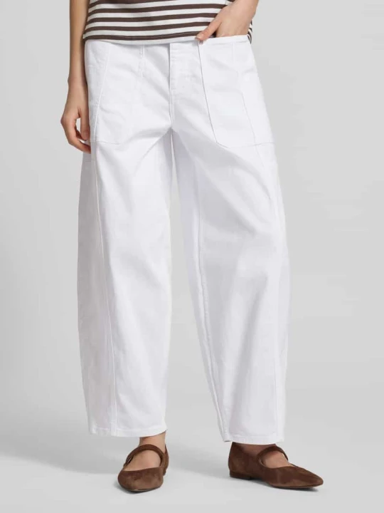 Zdjęcie produktu Jeansy o kroju barrel z wpuszczanymi kieszeniami model 'Rosy Bianco' MOS MOSH Biały