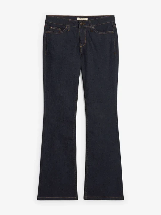 Zdjęcie produktu Jeansy o kroju bootcut, mid waist BonPrix niebieski
