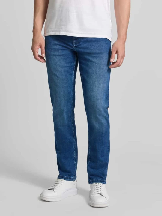 Zdjęcie produktu Jeansy o kroju comfort fit z wpuszczanymi kieszeniami Christian Berg Królewski niebieski