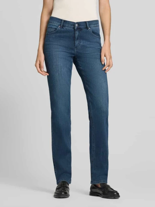 Zdjęcie produktu jeansy o kroju krój slim fit z mieszanka bawełny model 'CICI' Angels Niebieski