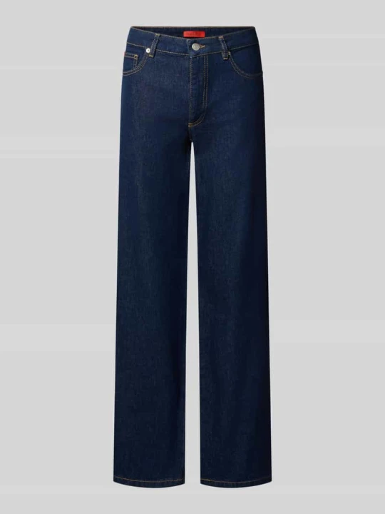 Zdjęcie produktu Jeansy o kroju loose fit z czystej bawełny model 'CALESSE' MAX&Co. Ciemnoniebieski
