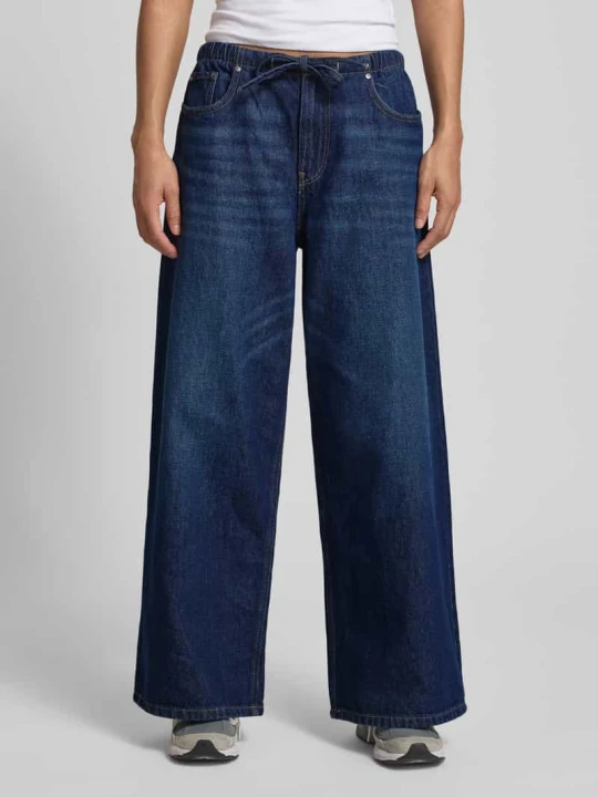 Zdjęcie produktu Jeansy o kroju loose fit z szerokimi nogawkami REVIEW Ciemnoniebieski