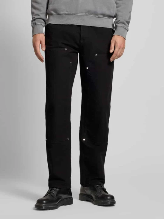 Zdjęcie produktu Jeansy o kroju loose fit z wpuszczanymi kieszeniami Model 'DOUBLE KNEE TYRELL PANT' Edwin Czarny