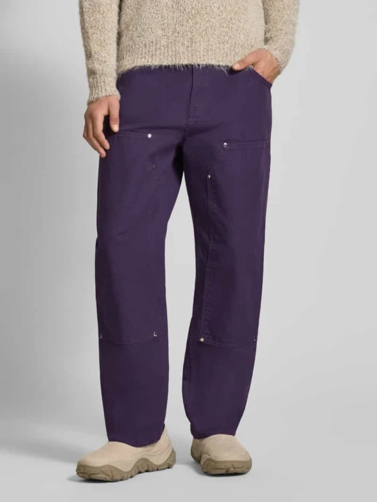 Zdjęcie produktu Jeansy o kroju loose fit z wpuszczanymi kieszeniami Model 'DOUBLE KNEE TYRELL PANT' Edwin Fioletowy