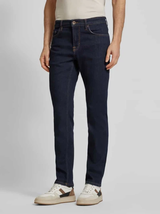 Zdjęcie produktu Jeansy w kroju regular fit z kontrastowymi przeszyciami model 'Mitch' JOOP! Ciemnoniebieski