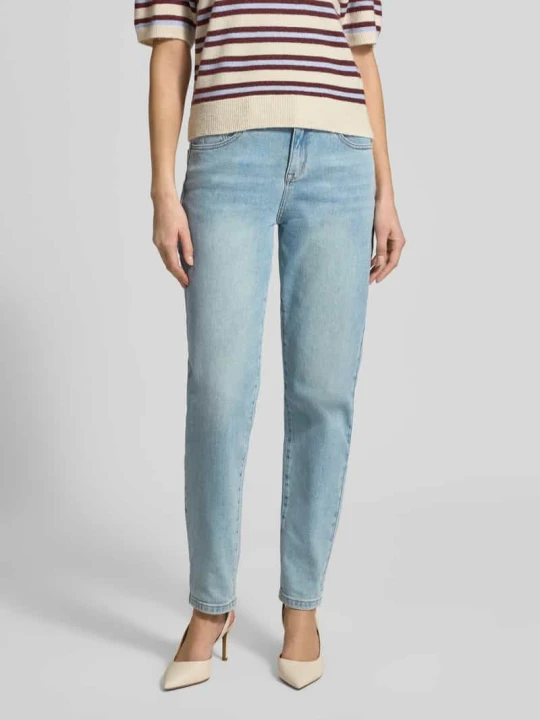 Zdjęcie produktu Jeansy o kroju mom fit w 5 kieszeni model 'Carrot' Buena Vista Jasnoniebieski