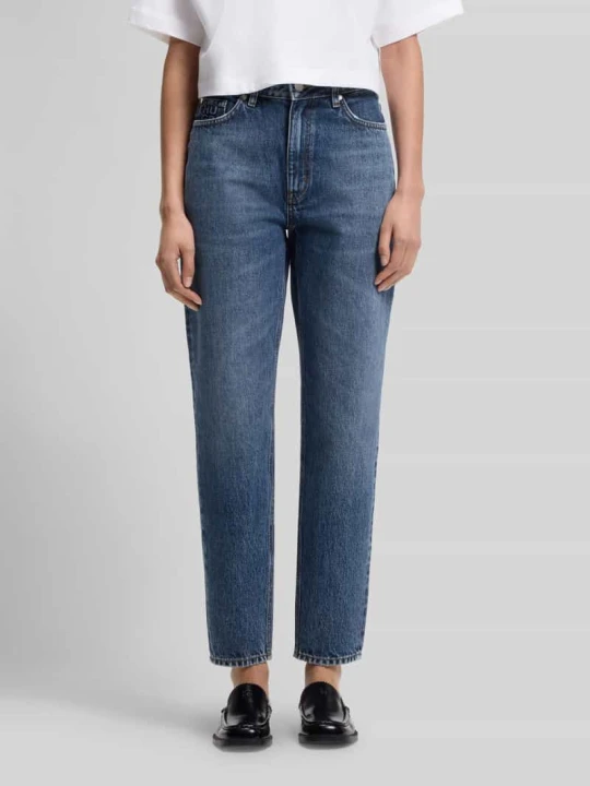 Zdjęcie produktu Jeansy o kroju mom fit z czystej bawełny, 5 kieszeni Hugo Niebieski