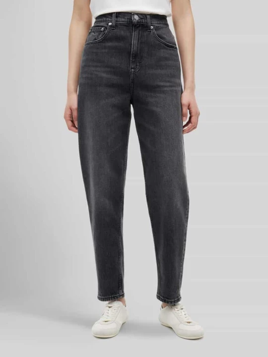 Zdjęcie produktu Jeansy o kroju mom fit z czystej bawełny, 5 kieszeni Tommy Jeans Antracytowy
