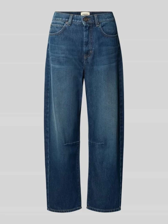 Zdjęcie produktu Jeansy o kroju regular fit barrel z czystej bawełny model 'CADUCA' Weekend Max Mara Ciemnoniebieski