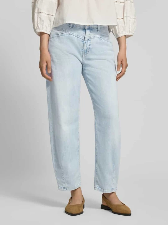Zdjęcie produktu Jeansy o kroju regular fit barrel z mieszanka bawełny model 'ELIN' CAMBIO Jeansowy niebieski