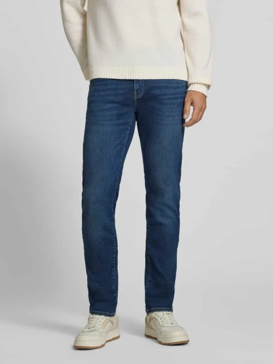 Zdjęcie produktu Jeansy o kroju regular fit w stylu 5 kieszeni model 'Lyon' Pierre Cardin Ciemnoniebieski