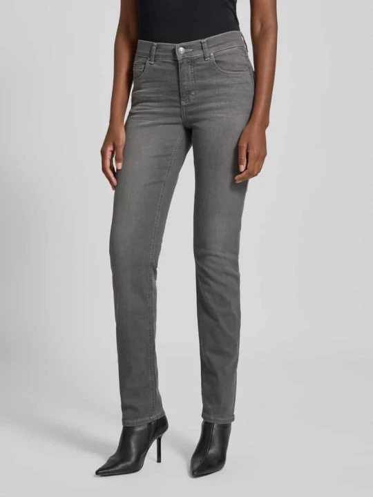 Zdjęcie produktu Jeansy o kroju regular fit z 5 kieszeniami model ‘CICI 34’ Angels Grafitowy