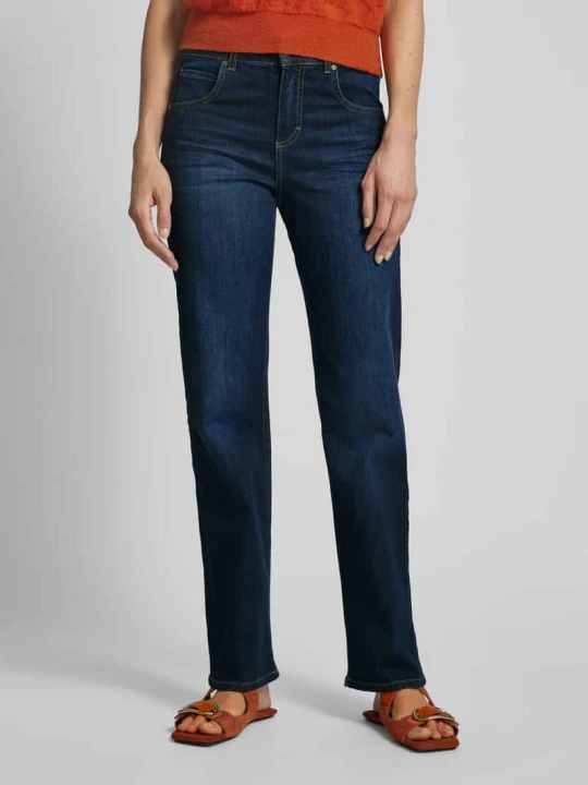 Zdjęcie produktu Jeansy o kroju regular fit w stylu 5 kieszeni model 'LARA' Angels Ciemnoniebieski