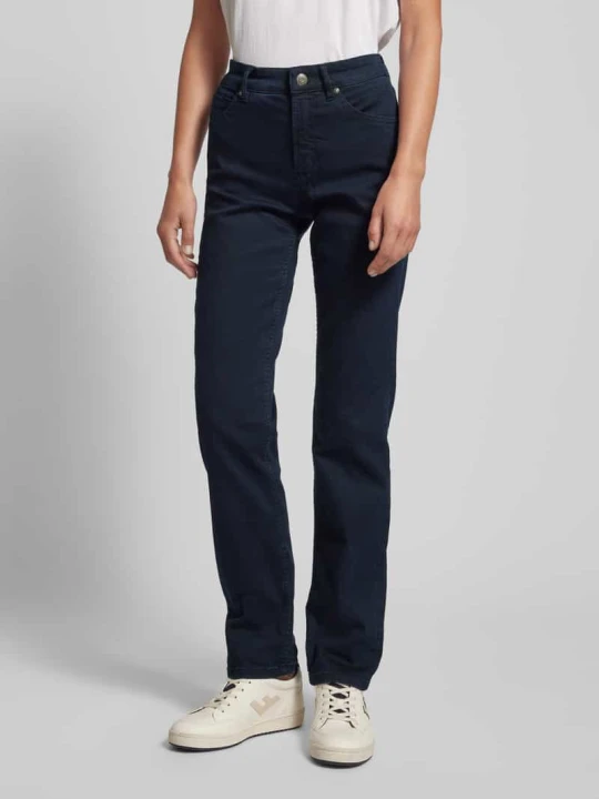 Zdjęcie produktu Jeansy w kroju regular fit w fasonie 5-kieszeniowym model 'LIV' TONI Granatowy