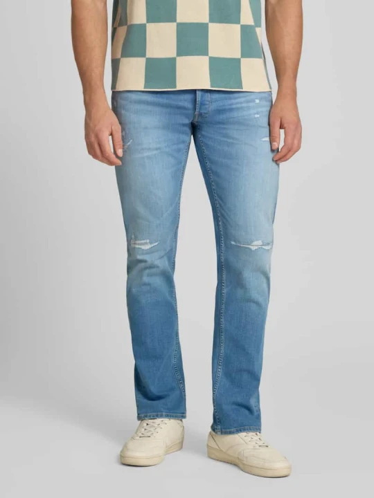 Zdjęcie produktu Jeansy o kroju regular fit z efektem znoszenia model 'Grover' Replay Jeansowy niebieski