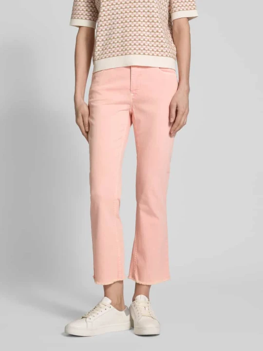 Zdjęcie produktu Jeansy krój slim fit z frędzlami RAFFAELLO ROSSI Różowy