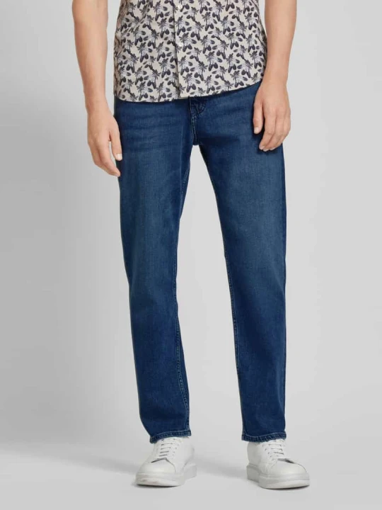 Zdjęcie produktu Jeansy o kroju regular fit z naszywką z logo model ‘Re.Maine’ Boss Niebieski