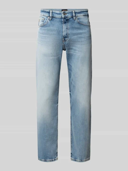 Zdjęcie produktu jeansy o kroju regular fit, z prostą nogawką, z mieszanki bawełny model 'RE.MAINE BO' Boss Jasnoniebieski