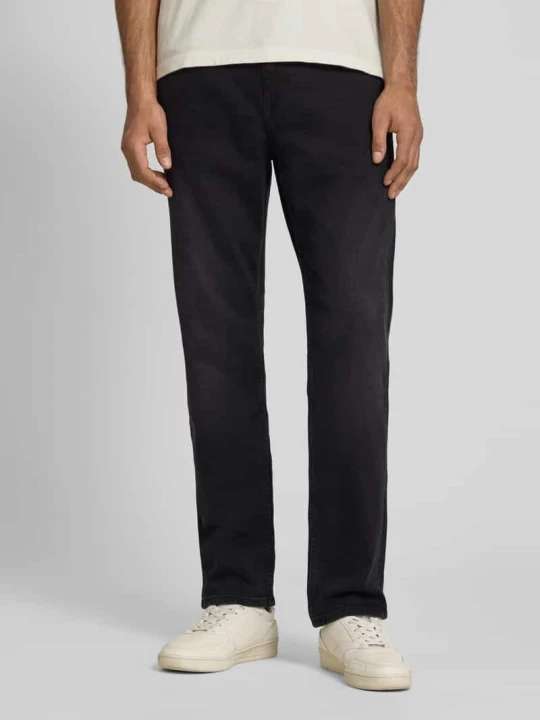 Zdjęcie produktu Jeansy o kroju regular fit z prostymi nogawkami z mieszanka bawełny model 'WEFT' Only & Sons Czarny