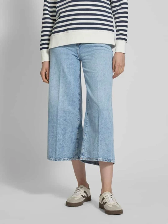 Zdjęcie produktu Jeansy o kroju regular fit z szeroką nogawką z czystej bawełny Tommy Hilfiger Jeansowy niebieski