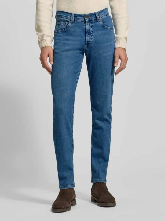 Zdjęcie produktu Jeansy o kroju regular fit z wpuszczanymi kieszeniami Bugatti Jeansowy niebieski