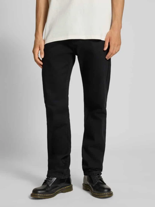 Zdjęcie produktu Jeansy o kroju regular fit z wpuszczanymi kieszeniami model ‘505™’ Levi's Czarny