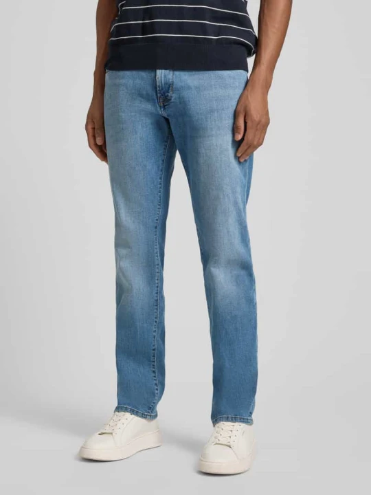 Zdjęcie produktu jeansy o kroju regular fit z wpuszczanymi kieszeniami model 'Dijon' Pierre Cardin Jasnoniebieski