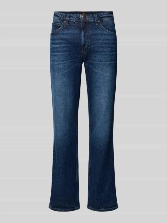 Zdjęcie produktu Jeansy o kroju regular straight fit z efektem znoszenia Lee Jeansowy niebieski