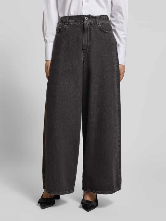 Zdjęcie produktu Jeansy o kroju relaxed fit z czystej bawełny Weekend Max Mara Czarny