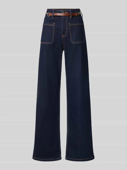 Zdjęcie produktu Jeansy o kroju relaxed fit z detalem podwójnego paska s.Oliver Jeansowy niebieski