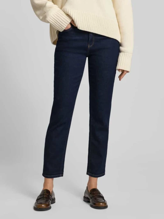 Zdjęcie produktu Jeansy o kroju relaxed fit z haftami Marc Cain Granatowy melanż