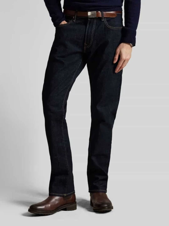 Zdjęcie produktu Jeansy o kroju relaxed fit z mieszanki bawełny model 'HAMPTON' Polo Ralph Lauren Ciemnoniebieski