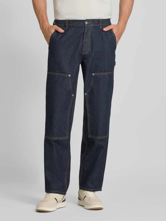 Zdjęcie produktu Jeansy o kroju relaxed fit z ozdobnymi szwami model ‘CLAY’ Forét Ciemnoniebieski