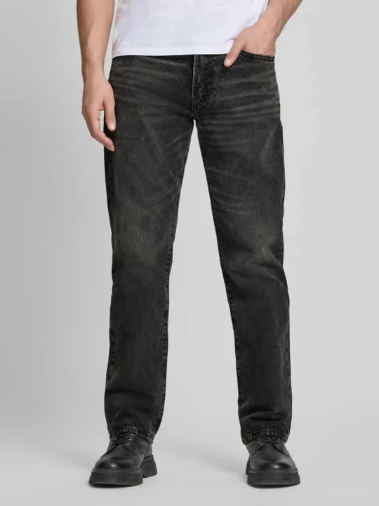 Zdjęcie produktu Jeansy o kroju relaxed fit z prostą nogawką w efekcie znoszenia GAP Czarny