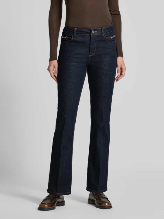 Zdjęcie produktu Jeansy o kroju relaxed fit z wpuszczanymi kieszeniami comma Jeansowy niebieski
