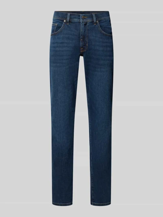 Zdjęcie produktu Jeansy o kroju relaxed fit z wpuszczanymi kieszeniami model 'Dijon' Pierre Cardin Ciemnoniebieski