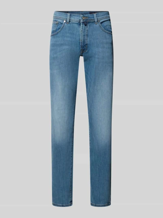 Zdjęcie produktu Jeansy o kroju relaxed fit z wpuszczanymi kieszeniami model 'Dijon' Pierre Cardin Jasnoniebieski