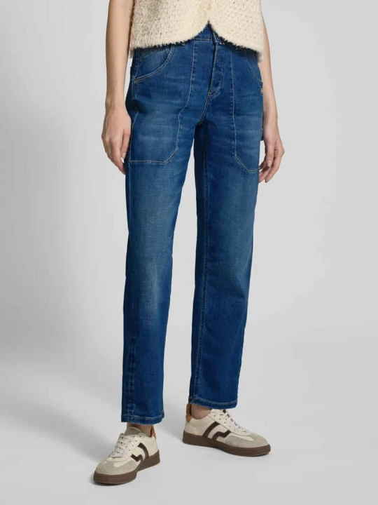 Zdjęcie produktu Jeansy o kroju relaxed fit z wpuszczanymi kieszeniami model ‘Thelma Worke’ Gang Niebieski
