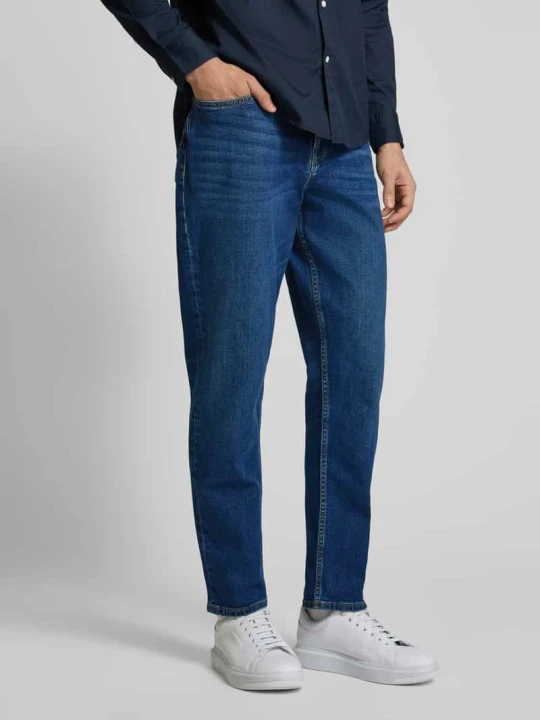 Zdjęcie produktu Jeansy o kroju straight fit z 5 kieszeniami model ‘CORE HARLEM’ Tommy Hilfiger Ciemnoniebieski