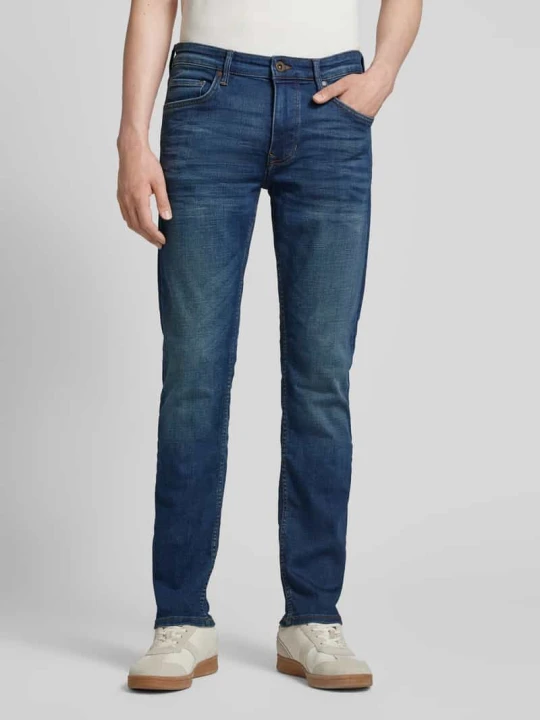 Zdjęcie produktu Jeansy o kroju shaped fit z efektem znoszenia model ‘SJÖBO’ Marc O'Polo Ciemnoniebieski