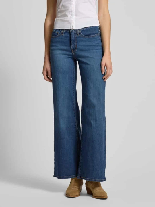 Zdjęcie produktu Jeansy o kroju shaping wide leg z 5 kieszeniami model ‘318’ Levi's Ciemnoniebieski