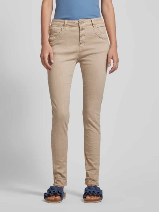 Zdjęcie produktu Jeansy o kroju skinny fit z 5 kieszeniami Miss Goodlife Beżowy