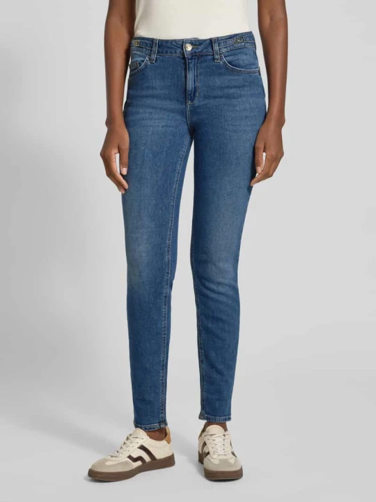 Zdjęcie produktu Jeansy o kroju skinny fit z 5 kieszeniami model ‘DIVINE’ Liu Jo Ciemnoniebieski