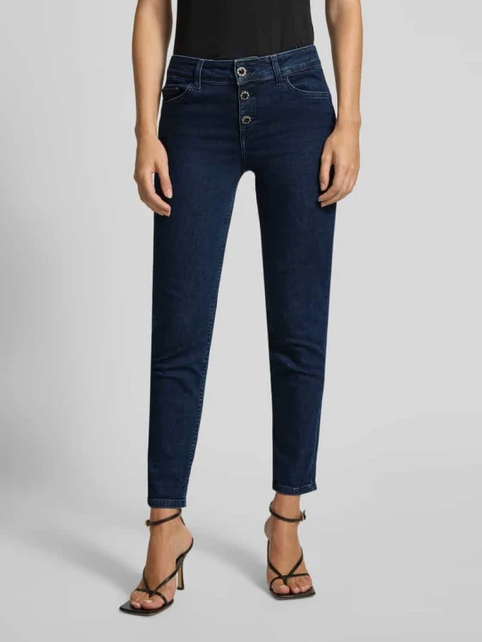 Zdjęcie produktu Jeansy o kroju skinny fit z 5 kieszeniami model ‘MONROE’ Liu Jo Ciemnoniebieski