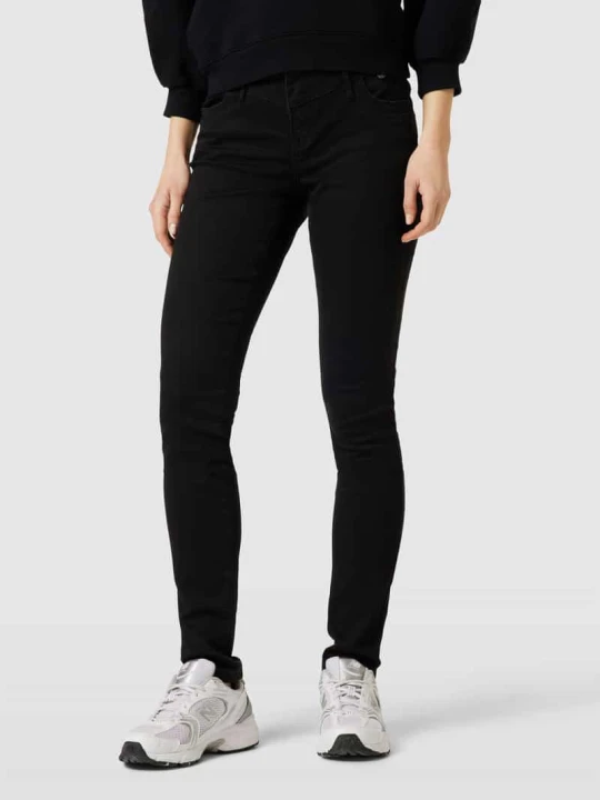Zdjęcie produktu Jeansy o kroju skinny fit z detalem z logo model ‘Florida’ Buena Vista Czarny