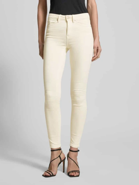 Zdjęcie produktu Jeansy o kroju skinny fit z dodatkiem bawełny model ‘FLASH’ Vero Moda Złamany biały