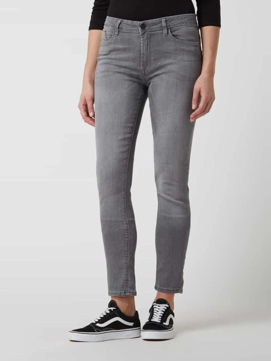 Zdjęcie produktu Jeansy o kroju skinny fit z dodatkiem streczu model ‘Erin Izaro’ Ichi Jasnoszary
