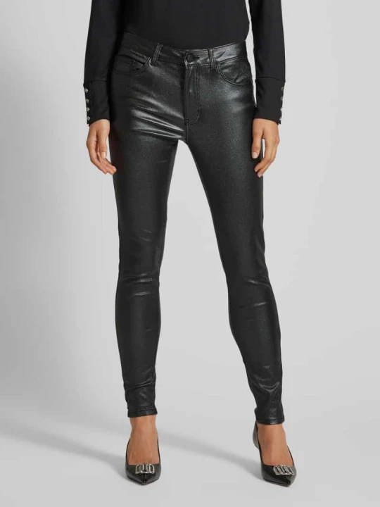 Zdjęcie produktu Jeansy o kroju skinny fit z efektem błyszczącym model ‘SARAH’ Vila Czarny