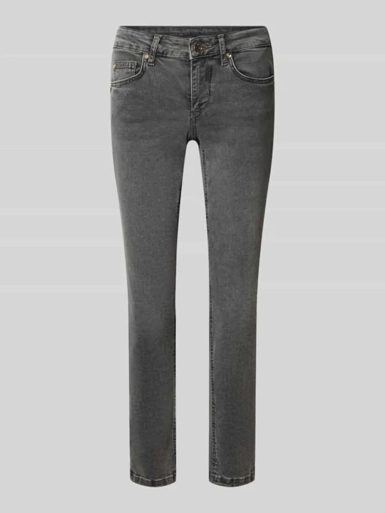 Zdjęcie produktu jeansy o kroju skinny fit z elastycznej mieszanki bawełny model 'MONROE' Liu Jo Średnioszary